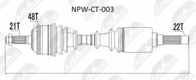 Приводной вал NTY NPW-CT-003