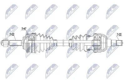 NPW-DW-045 NTY Приводной вал