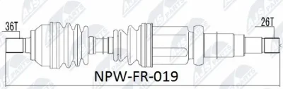 Приводной вал NTY NPW-FR-019