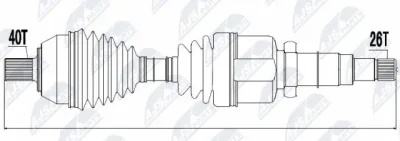 Приводной вал NTY NPW-FR-049