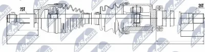 Приводной вал NTY NPW-FR-054