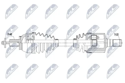 Приводной вал NTY NPW-FR-096