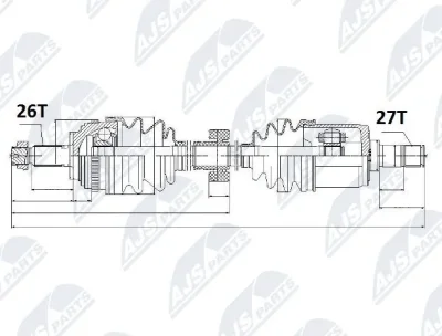 Приводной вал NTY NPW-HD-025