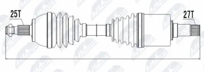 Приводной вал NTY NPW-ME-018