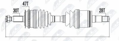 Приводной вал NTY NPW-MS-000