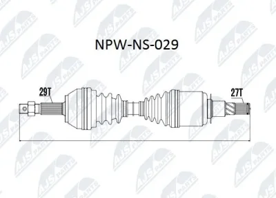 NPW-NS-029 NTY Приводной вал