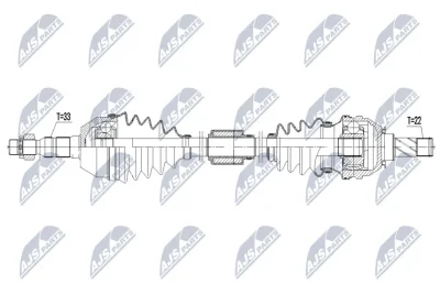 Приводной вал NTY NPW-PL-125