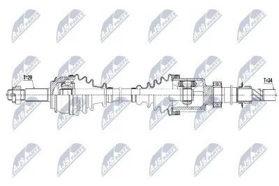 Приводной вал NTY NPW-RE-126