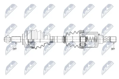 Приводной вал NTY NPW-RE-147