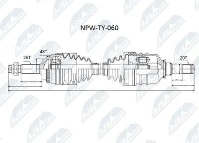 Приводной вал NTY NPW-TY-060
