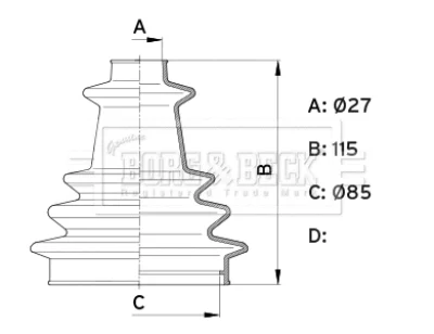 BCB1003 BORG & BECK Пыльник, приводной вал