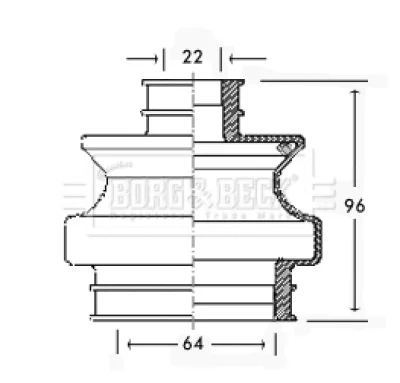BCB2306 BORG & BECK Пыльник, приводной вал