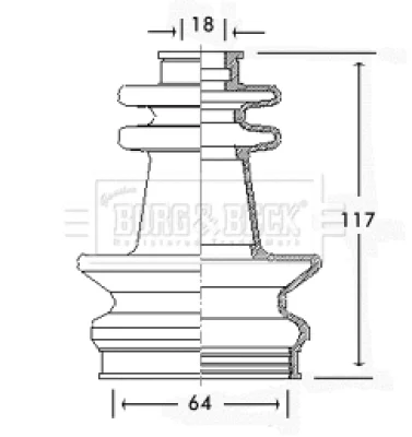 BCB2597 BORG & BECK Пыльник, приводной вал