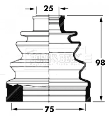 BCB6031 BORG & BECK Пыльник, приводной вал