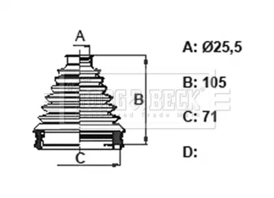 BCB6318 BORG & BECK Пыльник, приводной вал