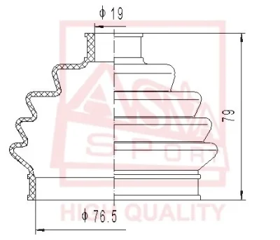 Пыльник, приводной вал ASVA ASBT-20