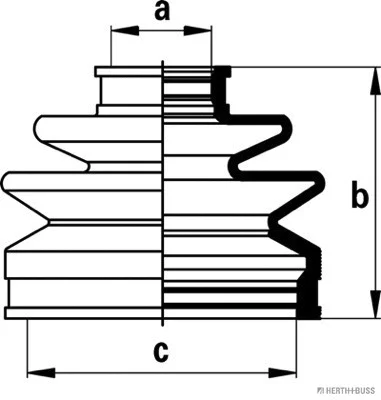 J2863009 HERTH+BUSS Комплект пыльника, приводной вал