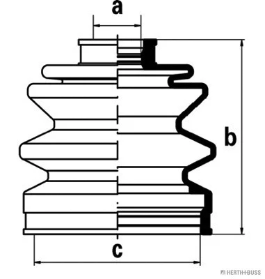 J2865003 HERTH+BUSS Комплект пыльника, приводной вал