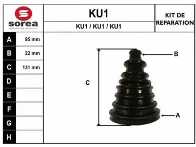 KU1 EAI Комплект пыльника, приводной вал