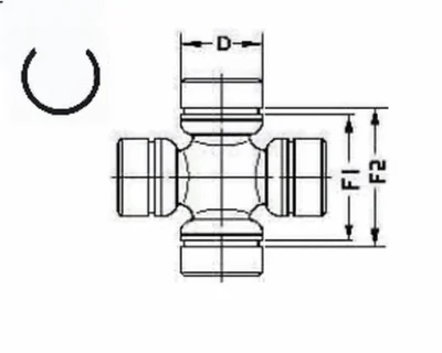 U925 GKN SPIDAN/LOEBRO Шарнир, продольный вал