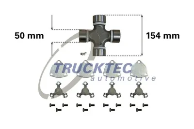 03.34.005 TRUCKTEC Шарнир, продольный вал