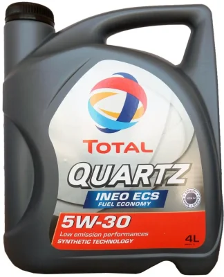Моторное масло 5W30 синтетическое Quartz Ineo ECS 4 л TOTAL 151510