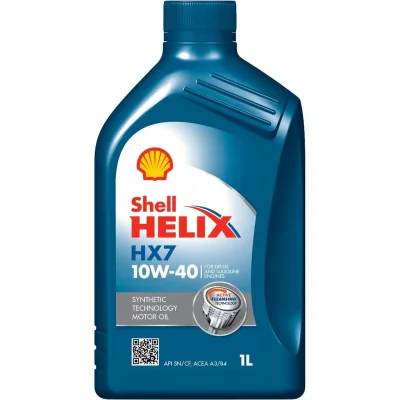 Моторное масло 10W40 полусинтетическое Helix HX7 1 л SHELL 550040312