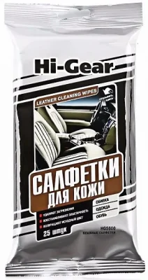 Салфетки для кожи leather cleaning wipes HI-GEAR HG5600N