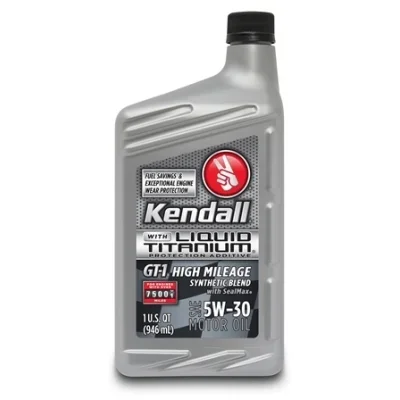 Kendall GT-1 High Mileage Synthetic Blend KENDALL 5W30 1QTGT1H.MILEAGE