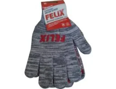 Перчатки хлопковые Felix с ПВХ-покрытием 10 класс (серые) FELIX 411040149