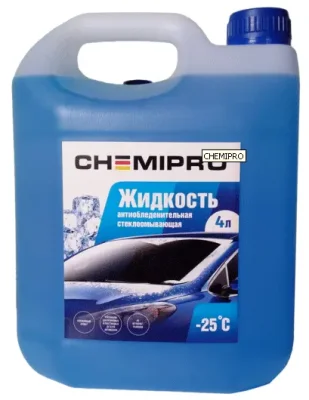 Жидкость -25°С для стеклоомывателя зимняя 4L готовая -25°С, с чи CHEMIPRO CH001