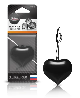 Ароматизатор подвесной "Сердце" черный лед Airline AFSE003