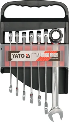 Набор ключей комбинированных с трещоткой 10-19 мм 7 предметов YATO YT-0208