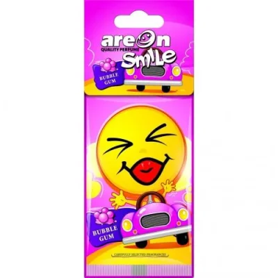 Ароматизатор Areon Refreshment картонный смайл Bubble gum с ароматом жевательной резинки AREON ARE DR SMILE BABL