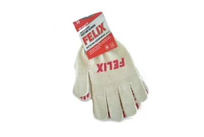 Перчатки хлопковые Felix с ПВХ-покрытием 10 класс (белые) FELIX 411040150