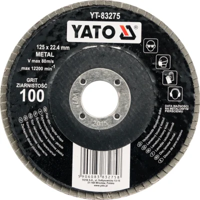 Круг лепестковый торцевой 125мм-Р40 YATO YT-83272