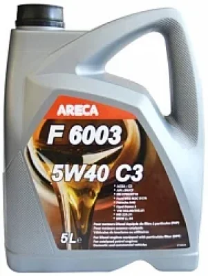 Моторное масло 5W40 синтетическое F6003 C3 20 л ARECA 11163