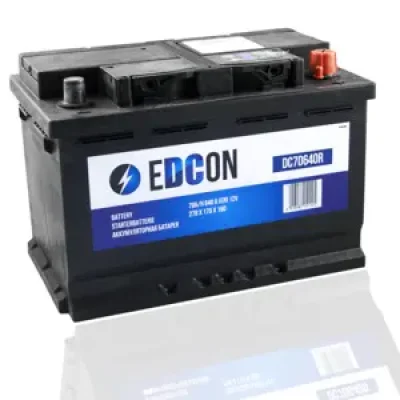 Аккумуляторная батарея 70Ah 640A + справа 278х175х190 B13 EDCON DC70640R