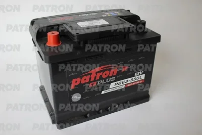 Аккумулятор Замена - PB65-600L. PATRON PLUS 12V 63AH 550A ETN 1(L+) B13 242x175x190mm 14.9kg PATRON PB63-550L