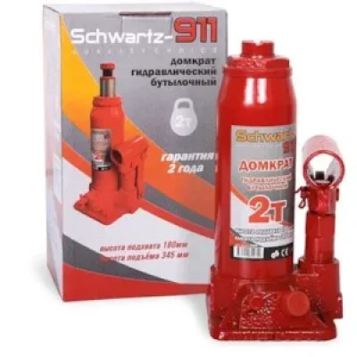 Гидравлический бутылочный домкрат SCHWARTZ-911 2 т, картонная коробка SCHWARTZ DOMK0004