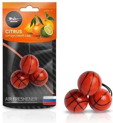 Ароматизатор подвесной "Баскетбол" цитрусовый сад Airline AFBB131