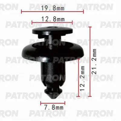 Клипса пластмассовая Mazda применяемость: бампер, защита, отделка капота PATRON P37-0037