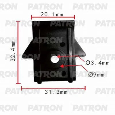 Клипса пластмассовая Infiniti, Nissan применяемость: подкрылок, крылья PATRON P37-0041