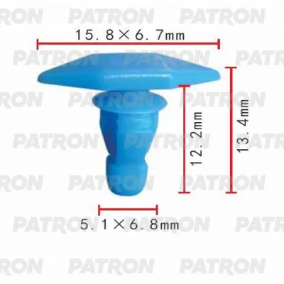 Клипса пластмассовая Infiniti, Nissan применяемость: внутренняя отделка, уплотнители, шумоизоляция PATRON P37-0045