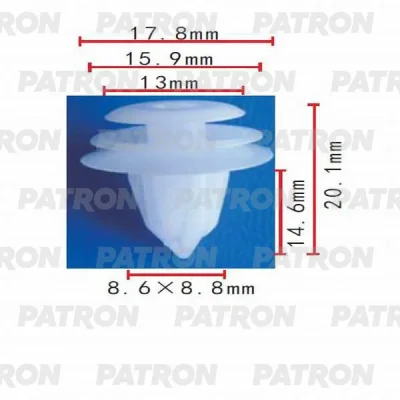 Клипса пластмассовая GM, Lexus, Mitsubishi, Toyota применяемость: внутренняя отделка PATRON P37-0053