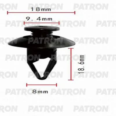 Клипса пластмассовая Ford, Mazda применяемость: бампер PATRON P37-0116
