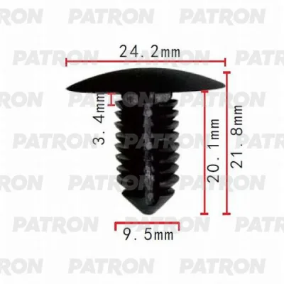 Клипса пластмассовая GM применяемость: бампер PATRON P37-0126