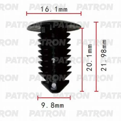 Клипса пластмассовая Chrysler, Ford применяемость: внутренняя отделка PATRON P37-0135