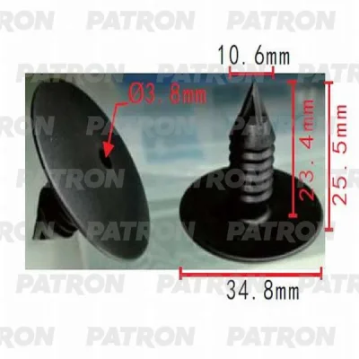 Клипса пластмассовая Renault применяемость: заглушка типа елочка PATRON P37-0176