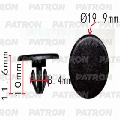 Клипса пластмассовая Citroen, Peugeot применяемость: капот PATRON P37-0179